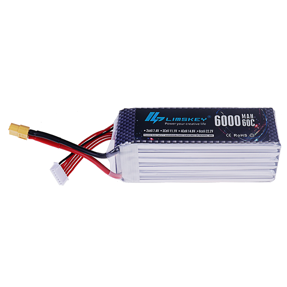 7.4V 11.1V 14.8V 22.2V 6000mAh - 4S Lipo Battery 14.8V 6000Mah 评论和价格